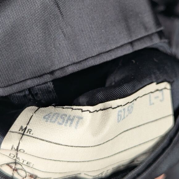 Evan Picone 40S Wool Suit Navy Windowpane Two Piece Made in USA Vintage 80s - Picture 6 of 8